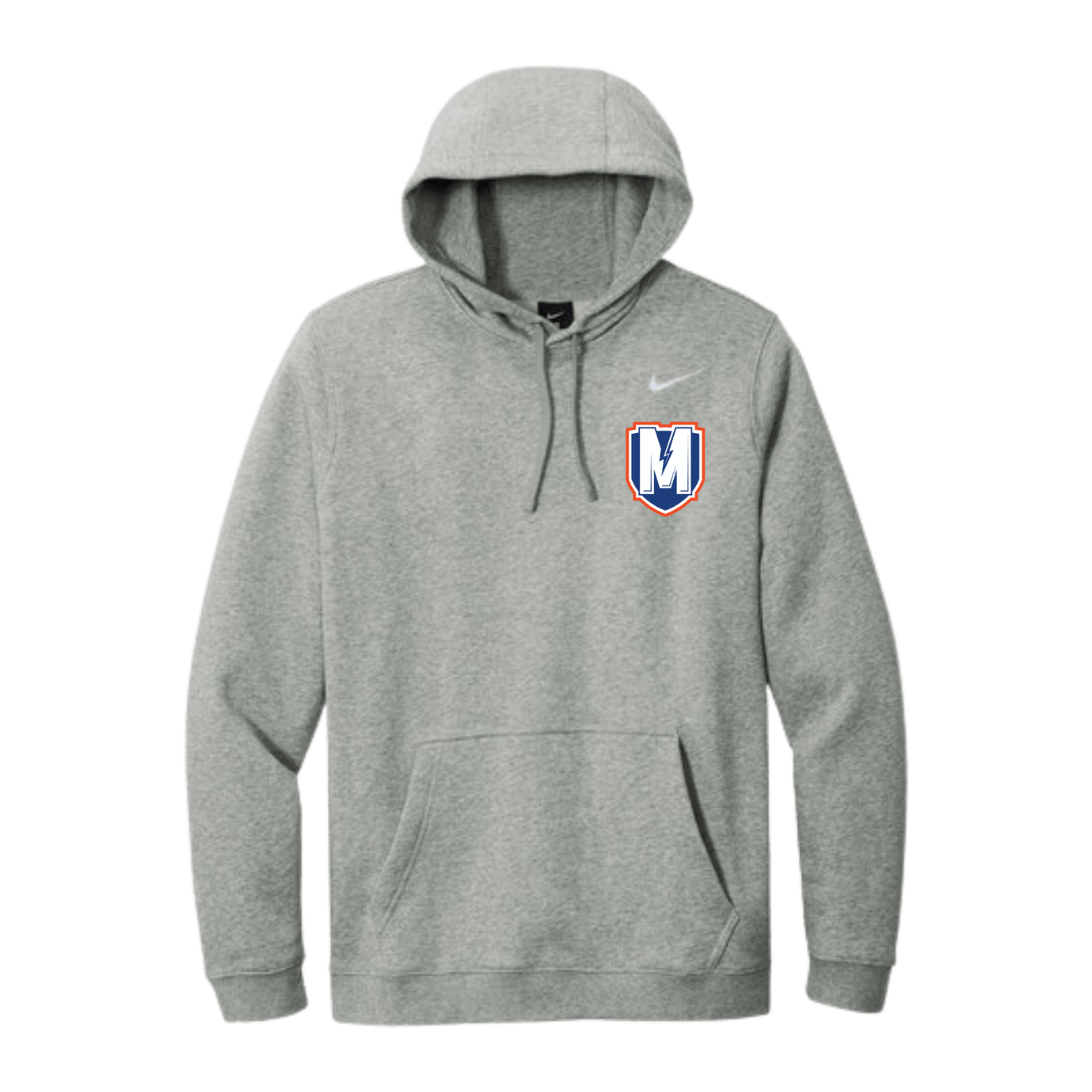 Millville Seniors Nike Fleece Hoodie Front & Back