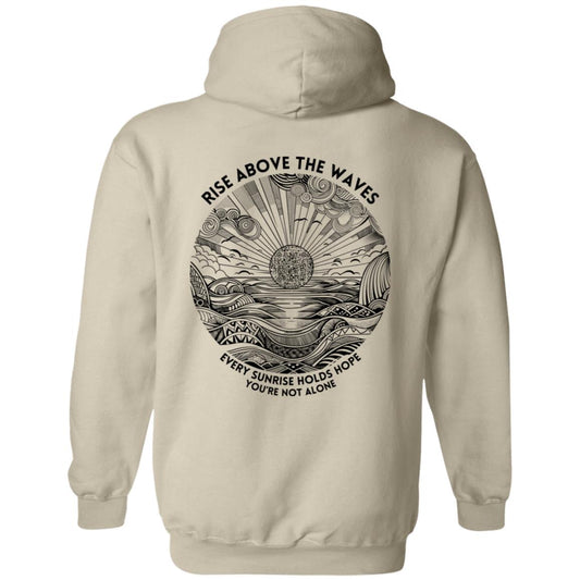 Rise Above Pullover Hoodie- Mental Health Awareness