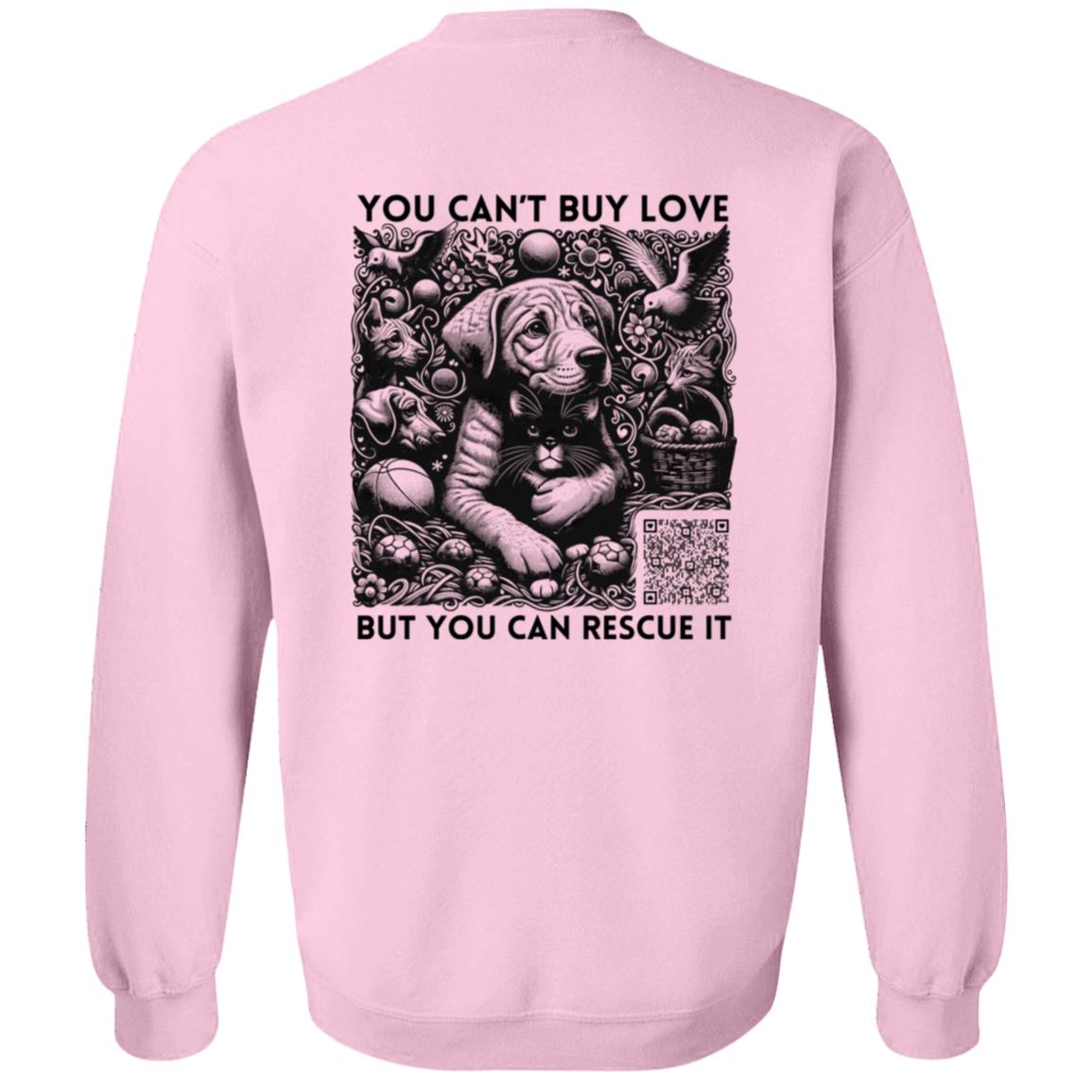 Heartfelt Rescue Crewneck Pullover Sweatshirt - Animal Rescue
