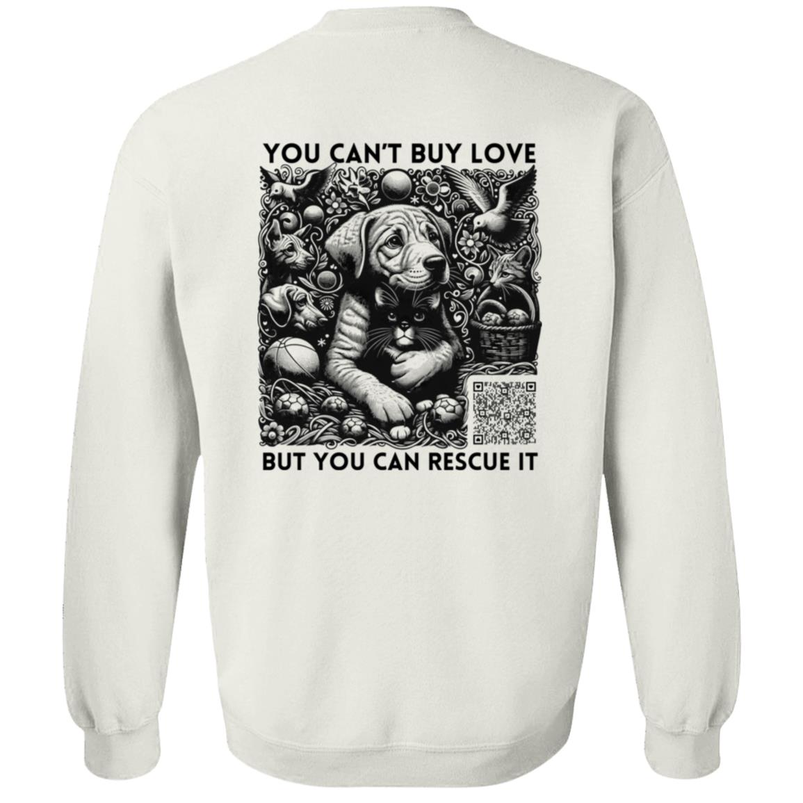Heartfelt Rescue Crewneck Pullover Sweatshirt - Animal Rescue