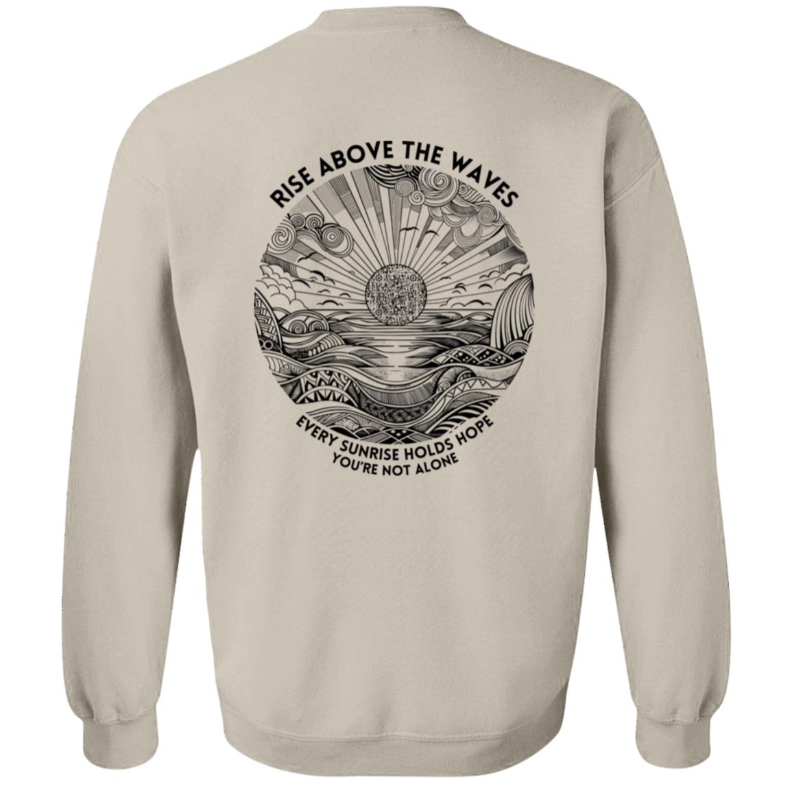 Rise Above Pullover Hoodie- Mental Health Awareness