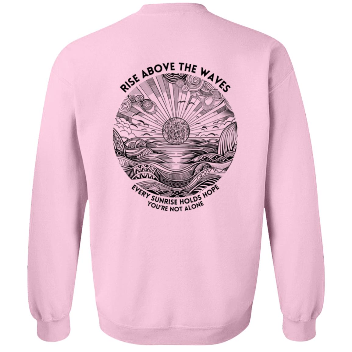 Rise Above Pullover Hoodie- Mental Health Awareness