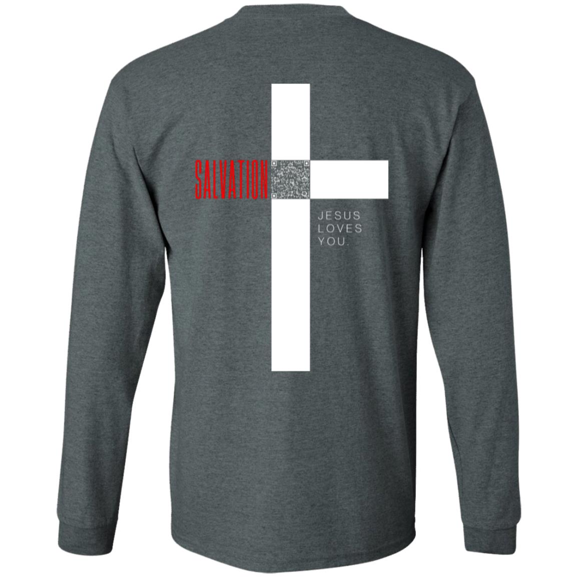 Cross of Salvation Long Sleeve Tee- FaithLinks