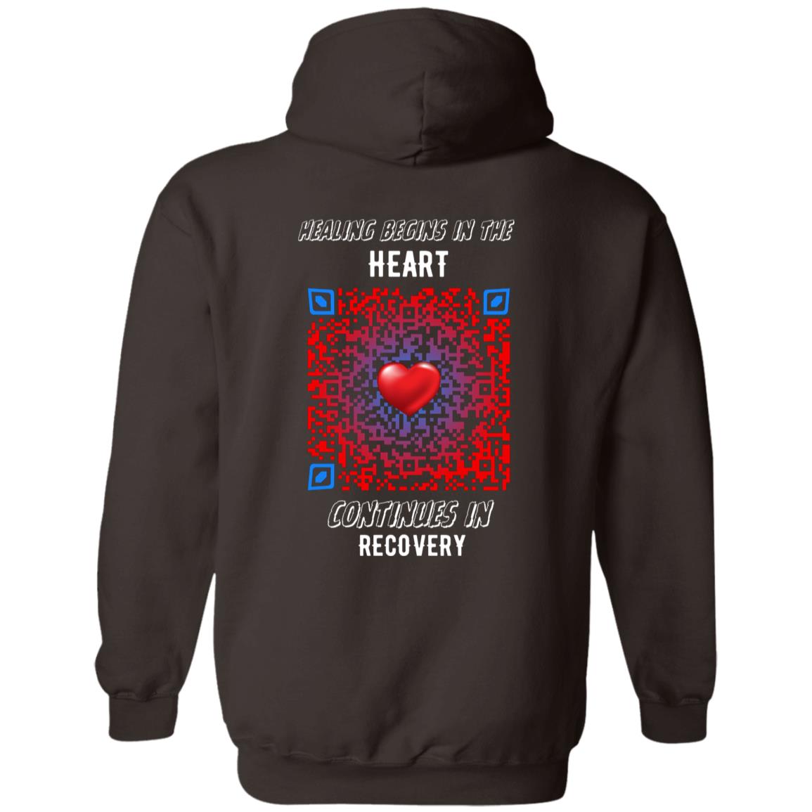 Heartbeat of Recovery Pullover Hoodie - Addiction Awareness