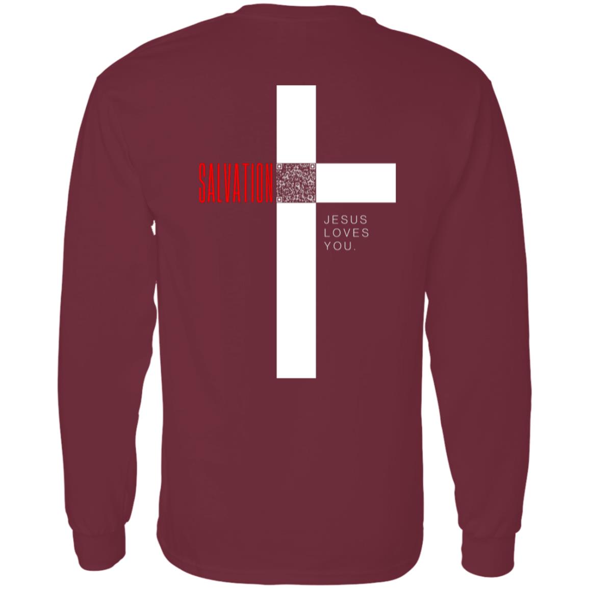 Cross of Salvation Long Sleeve Tee- FaithLinks