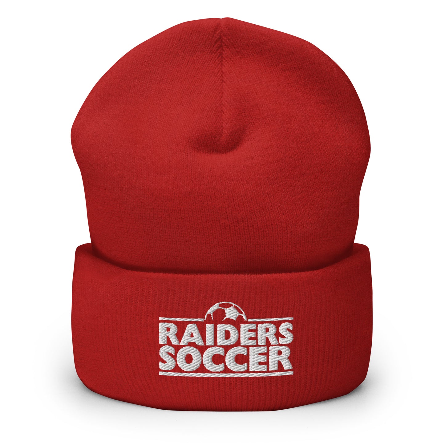 OC Raiders Soccer Cuffed Beanie White Logo