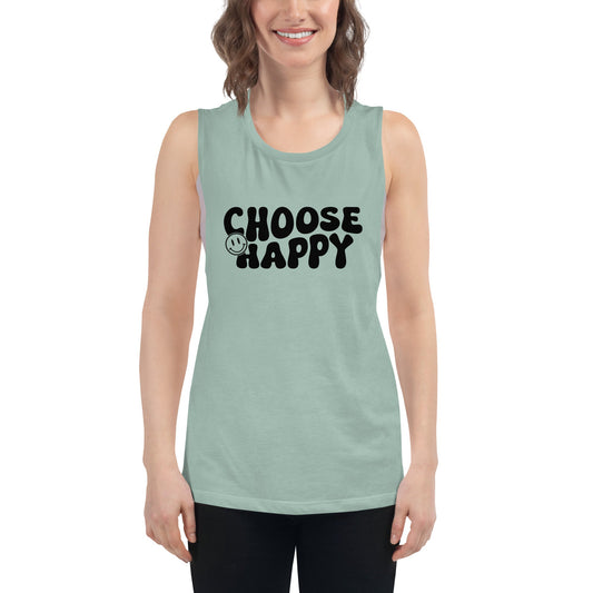 "Choose Happy" Tank Top: Spread Positivity and Joy