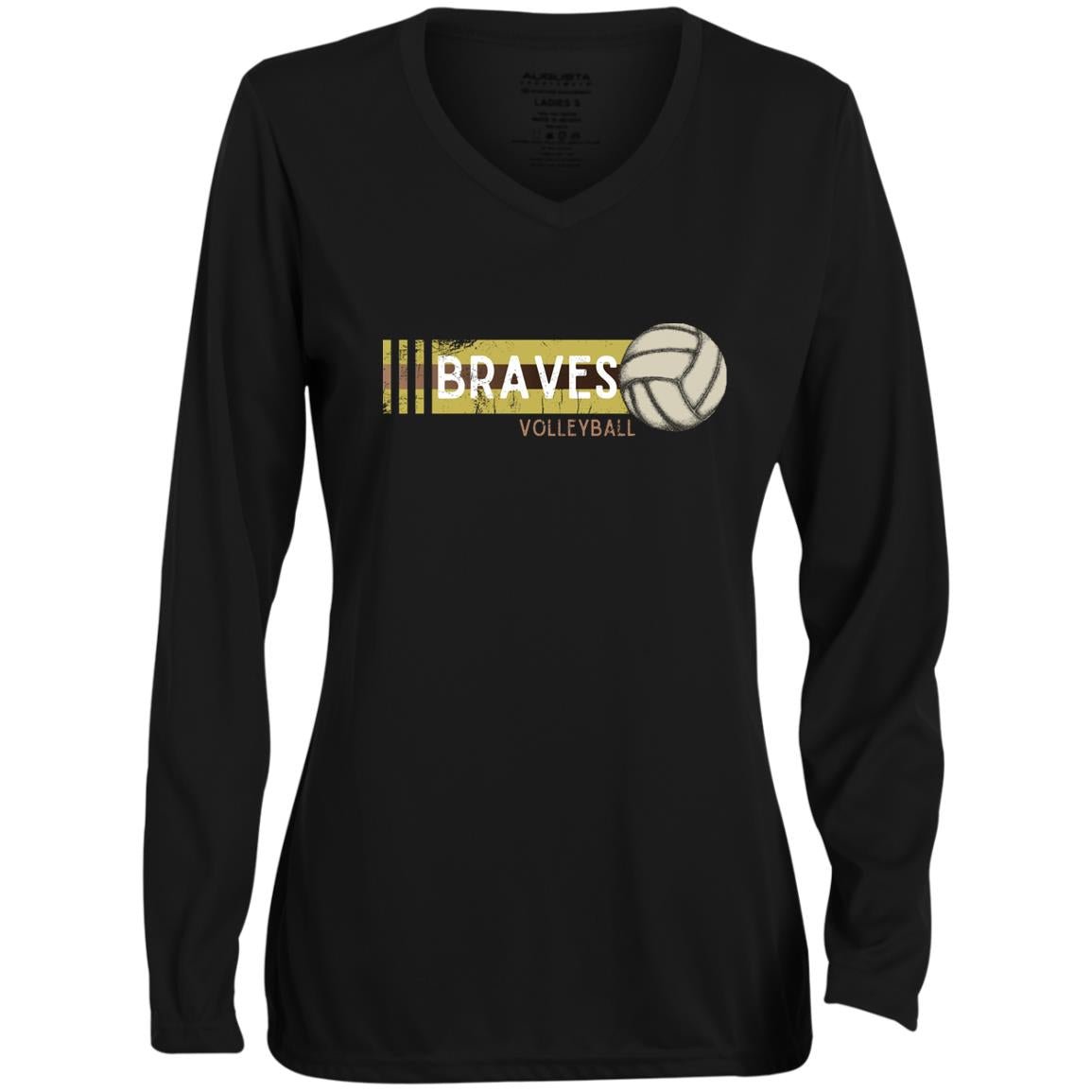 Gami V-Ball Ladies' Moisture-Wicking Long Sleeve V-Neck Tee