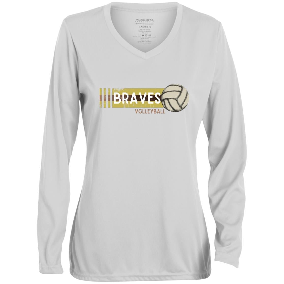 Gami V-Ball Ladies' Moisture-Wicking Long Sleeve V-Neck Tee