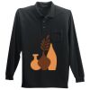 Long Sleeve Silk Touch Polo with Pocket Thumbnail